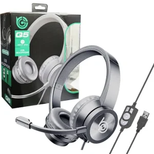TUCCI Q5 Wired Headphone USB Headset - Gaming Headset With Mic For Computer And Laptop | Microphone Best For Call Center/Music/Movies High Quality Sound