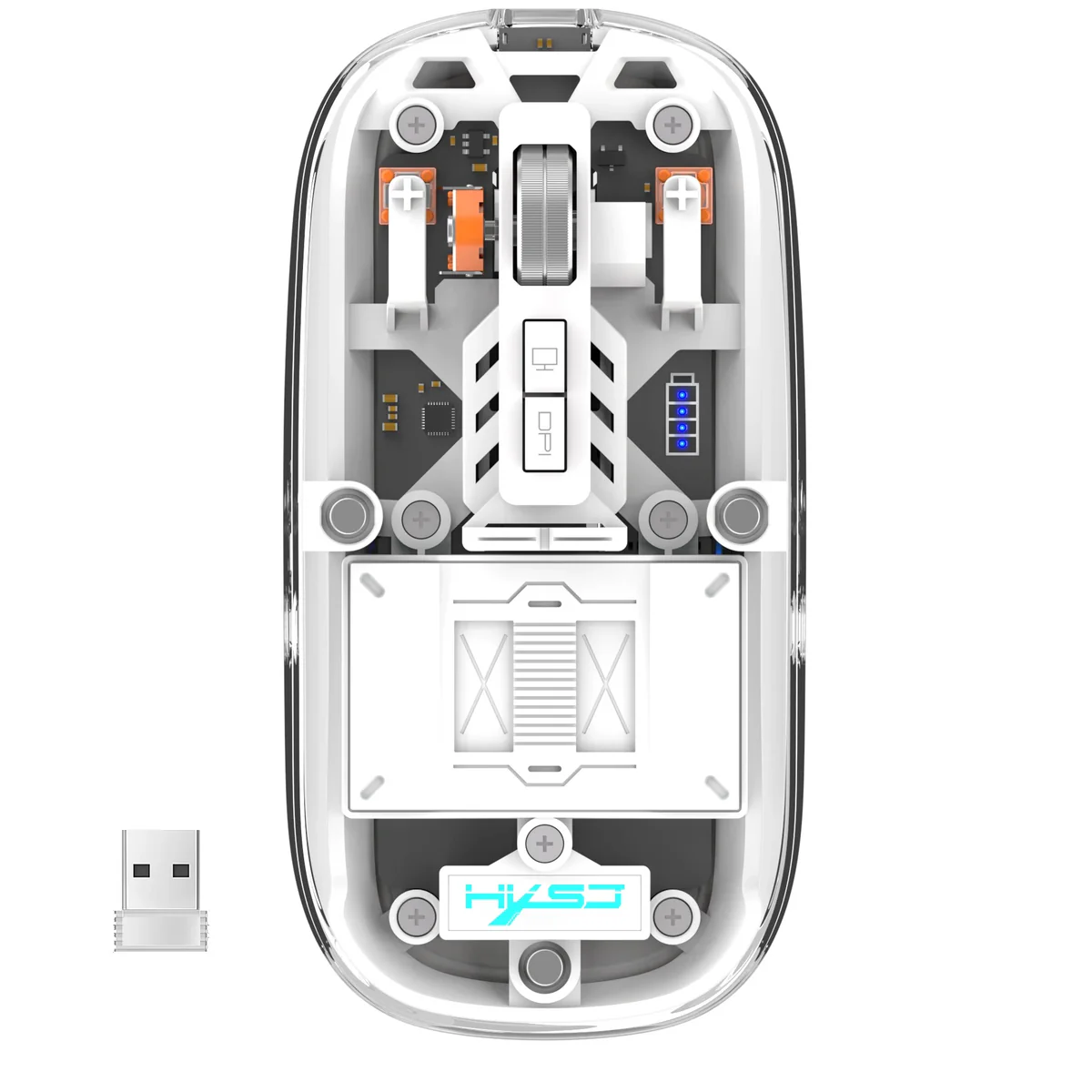 ZC 3-Mode Wireless Transparent 2.4G RGB Mouse