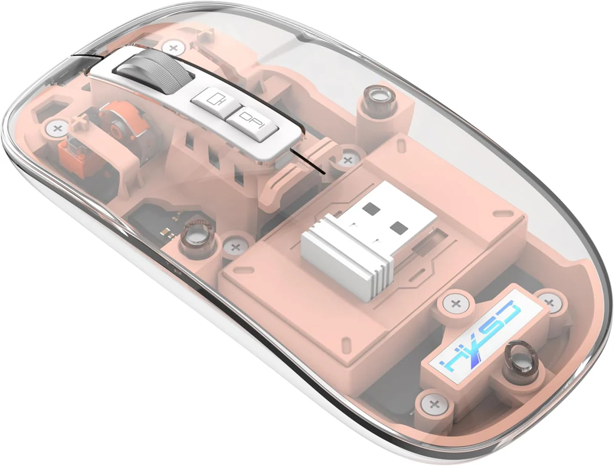 ZC 3-Mode Wireless Transparent 2.4G RGB Mouse - Image 6