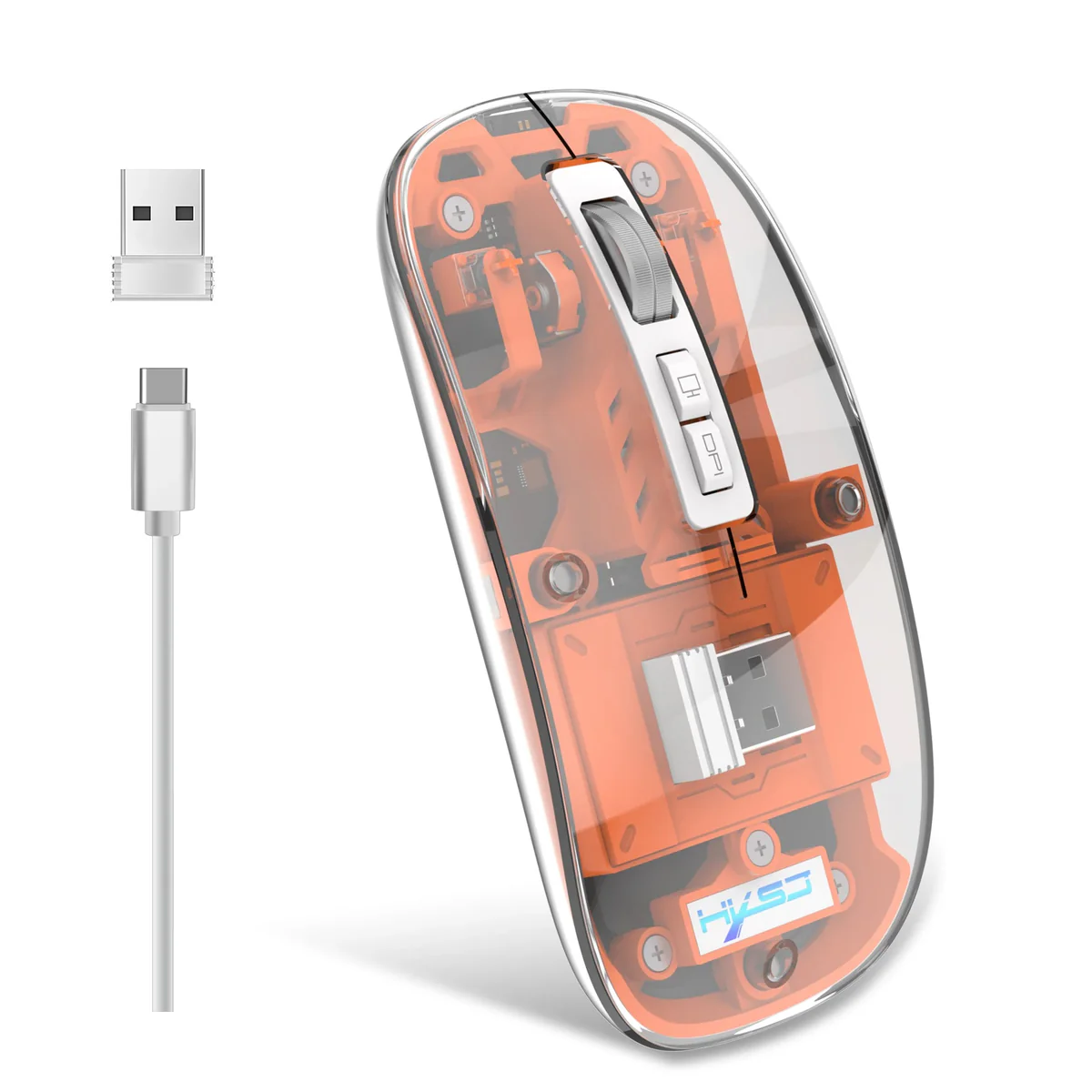 ZC 3-Mode Wireless Transparent 2.4G RGB Mouse - Image 10