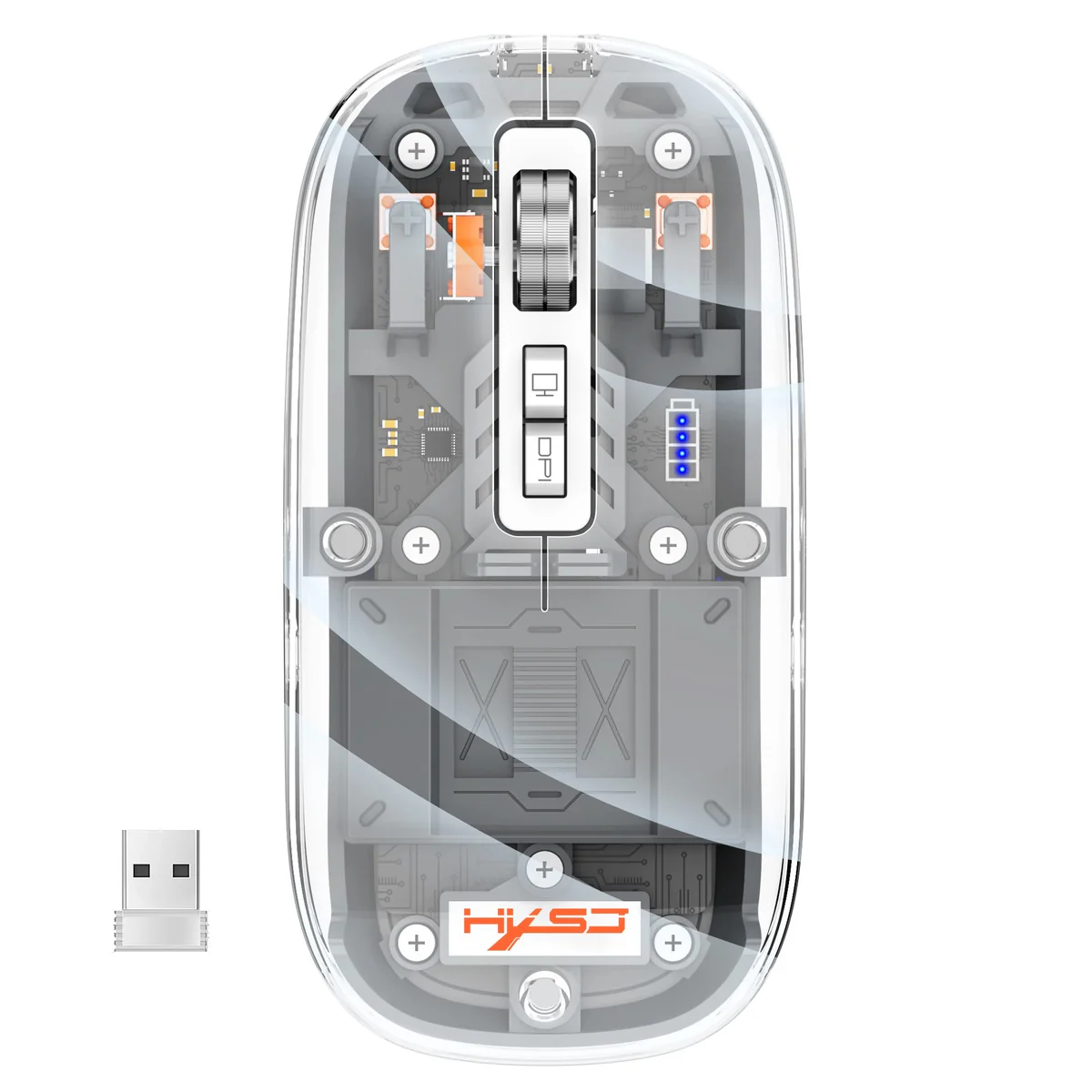 ZC 3-Mode Wireless Transparent 2.4G RGB Mouse - Image 21