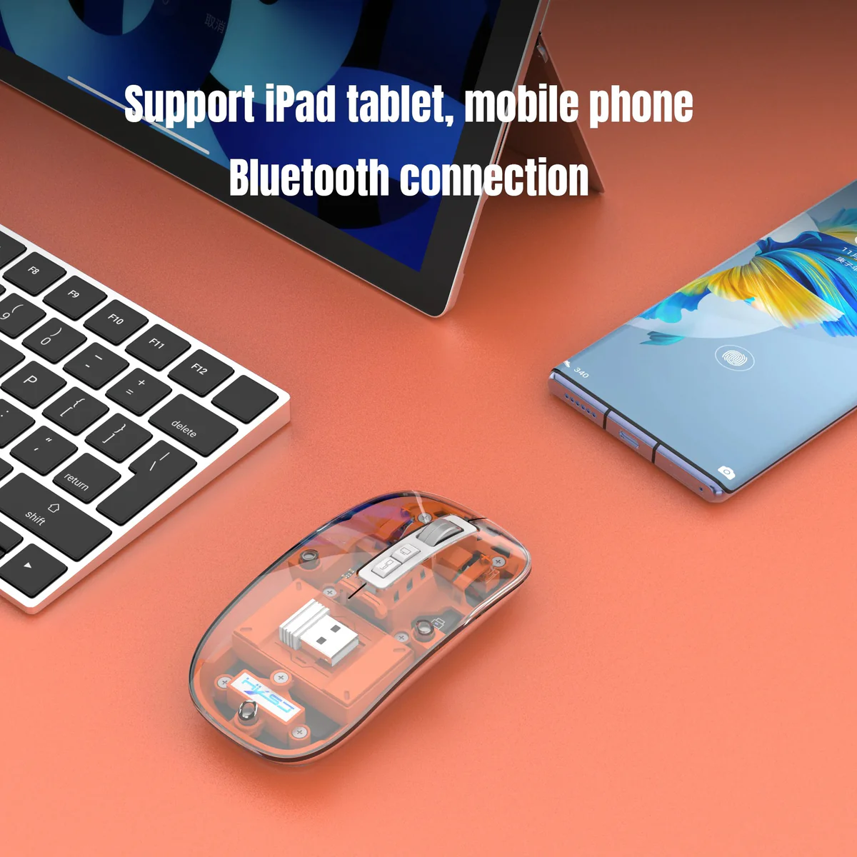 ZC 3-Mode Wireless Transparent 2.4G RGB Mouse - Image 18
